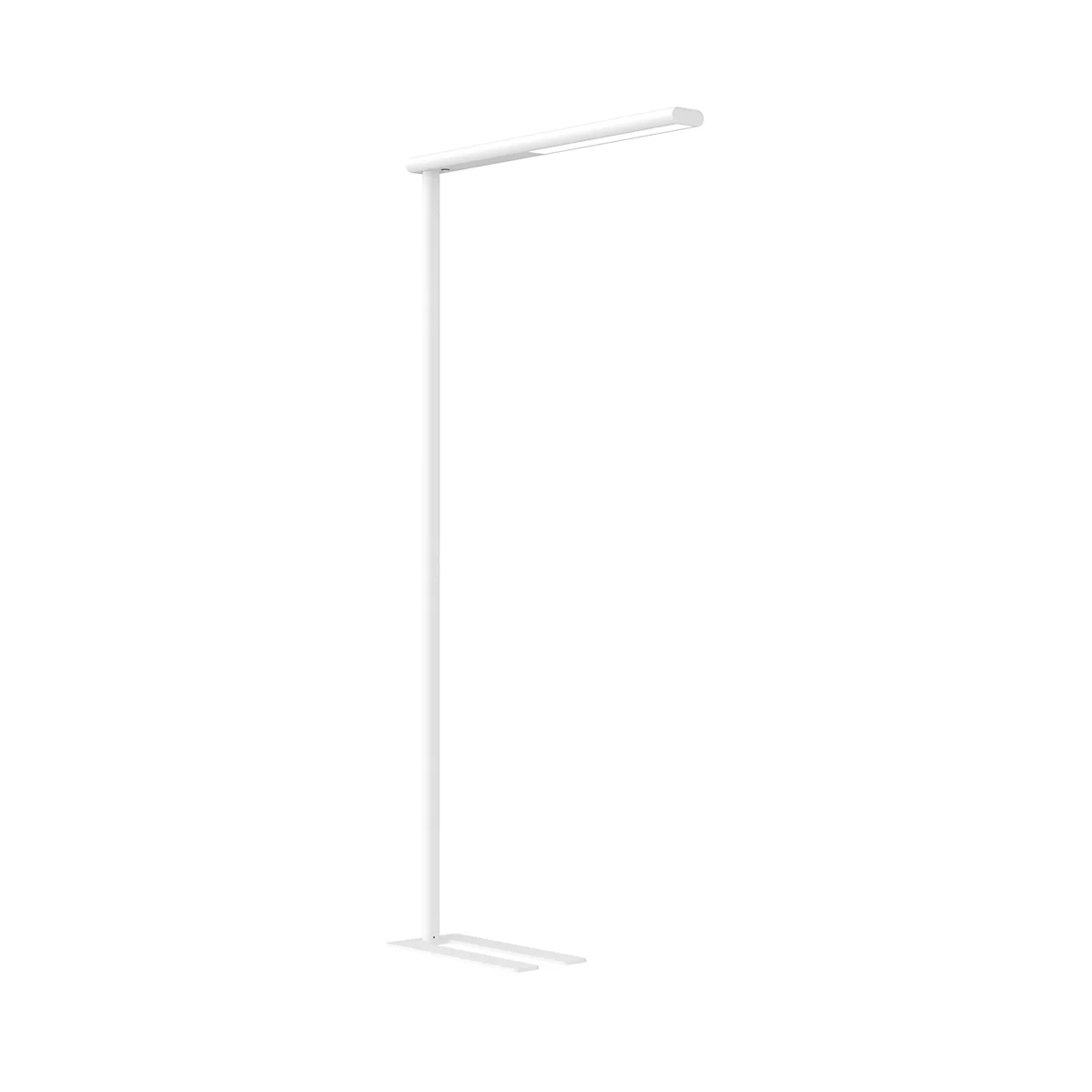 LED-vloerlamp Maul MAULjet, 50 W, 4450 lm, 4000 K, direct/indirect licht, traploos dimbaar, aluminium &amp; staal, wit