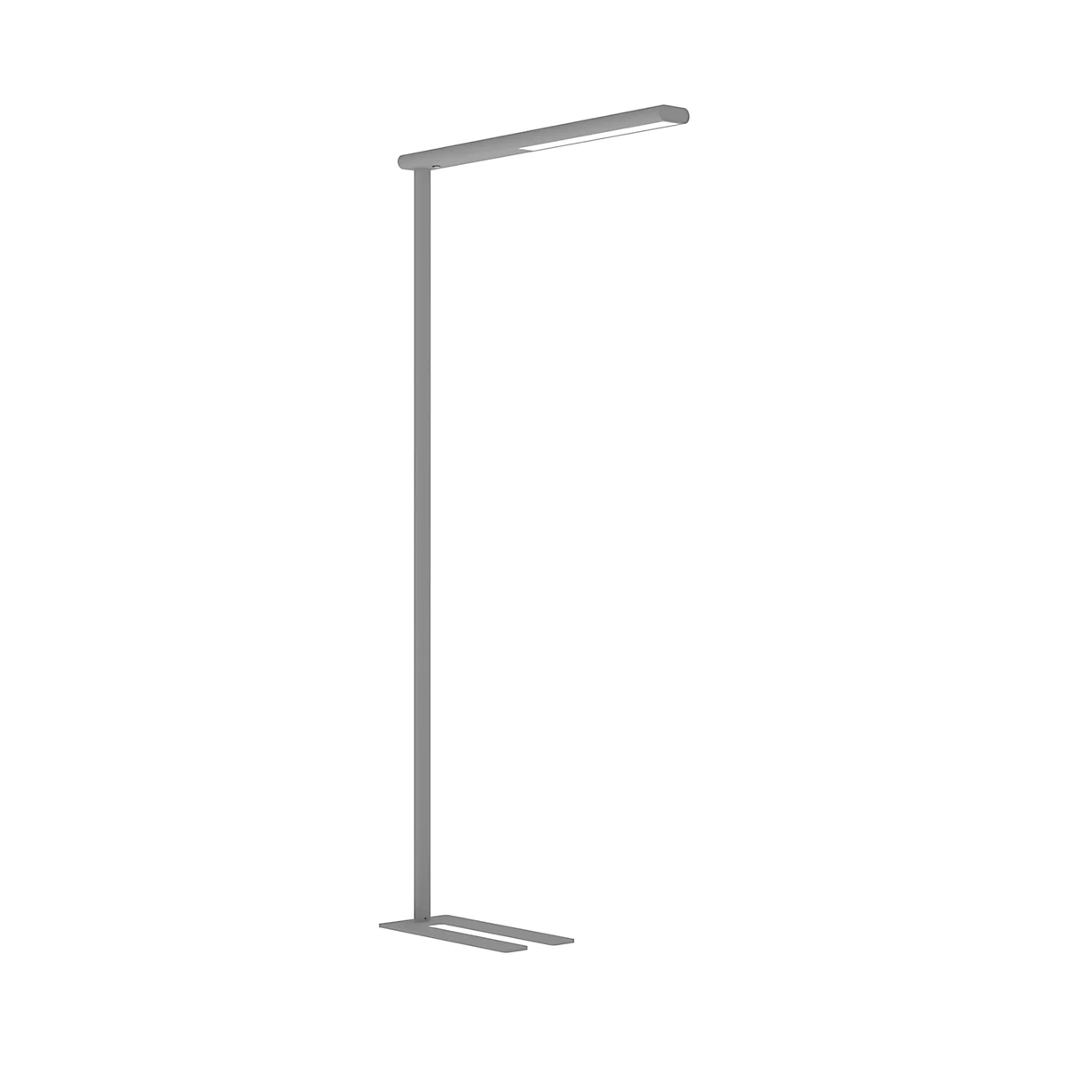 LED-vloerlamp Maul MAULjet, 50 W, 4450 lm, 4000 K, direct/indirect licht, traploos dimbaar, aluminium &amp; staal, zilver