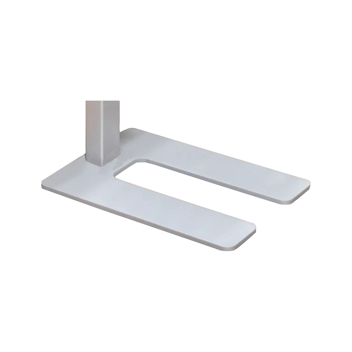 LED-vloerlamp NUBO plus, dimbaar, voor beeldschermwerkplek, directe/indirecte verlichting, 4000 K, zilver