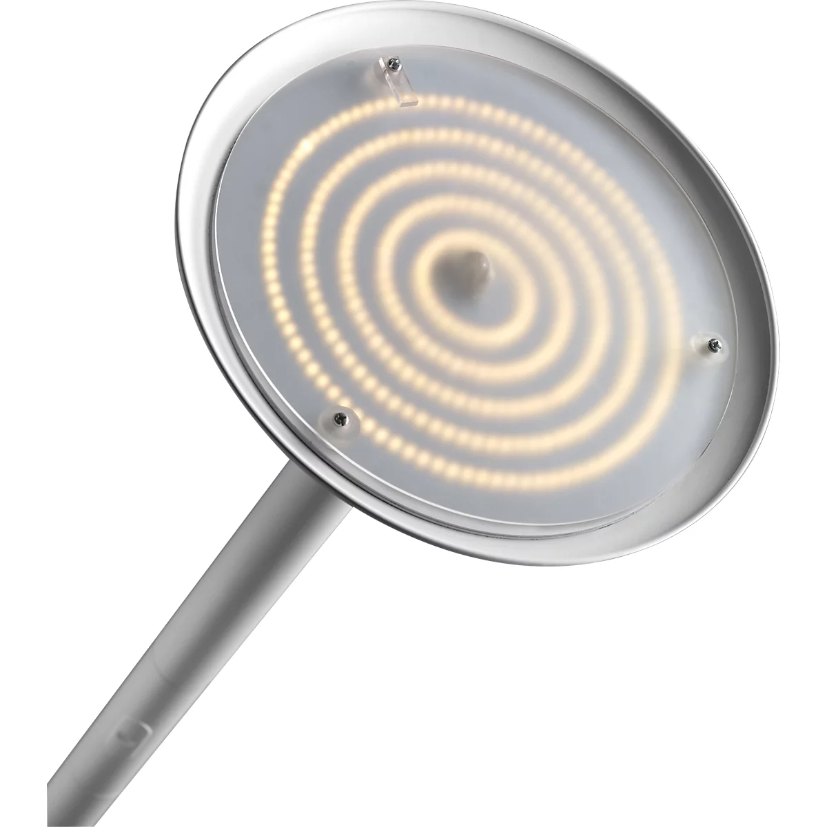 LED vloerlamp UNILUX PRYSKA, vermogen 40 W, 4000 lm, 3000 K, 3 lichtsterktes, dimbaar, Ø 340 x H 1800 mm, staal &amp; FSC®-gecertificeerd hout, wit-beuk