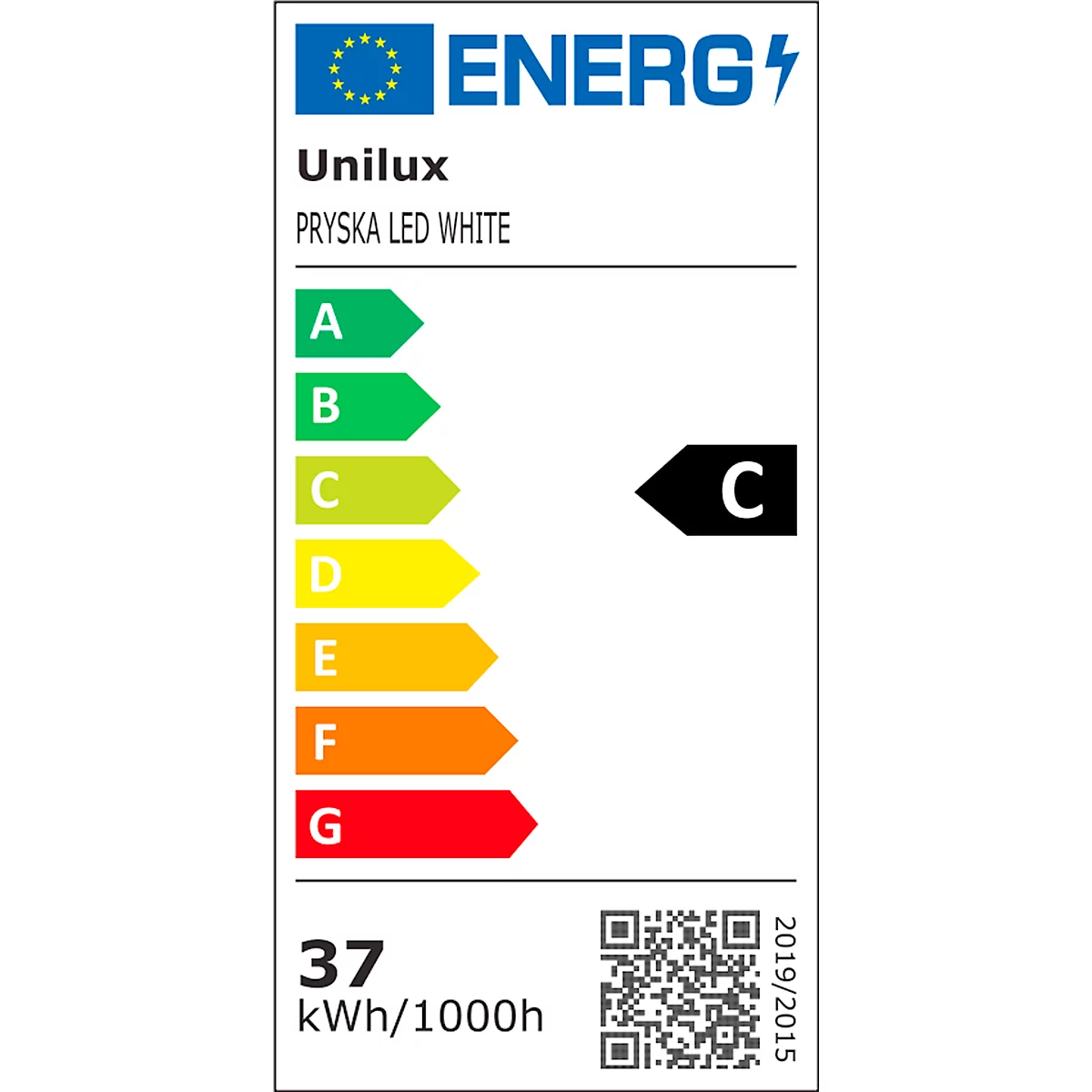 LED vloerlamp UNILUX PRYSKA, vermogen 40 W, 4000 lm, 3000 K, 3 lichtsterktes, dimbaar, Ø 340 x H 1800 mm, staal &amp; FSC®-gecertificeerd hout, wit-beuk