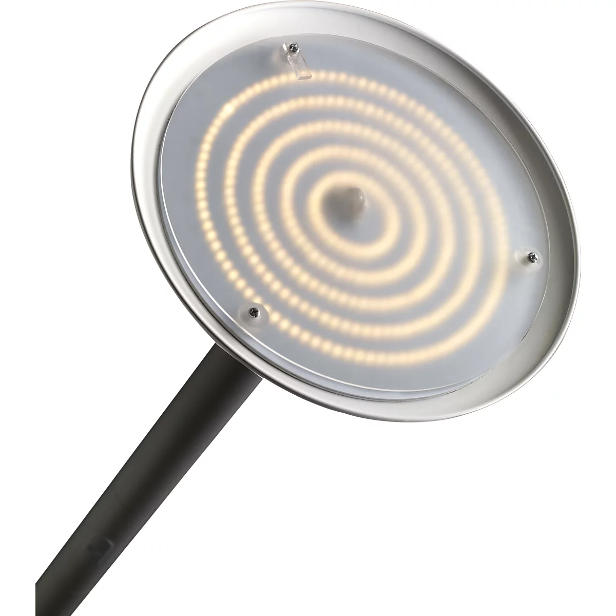 LED vloerlamp UNILUX PRYSKA, vermogen 40 W, 4000 lm, 3000 K, 3 lichtsterktes, dimbaar, Ø 340 x H 1800 mm, staal &amp; FSC®-gecertificeerd hout, zwart-beuk