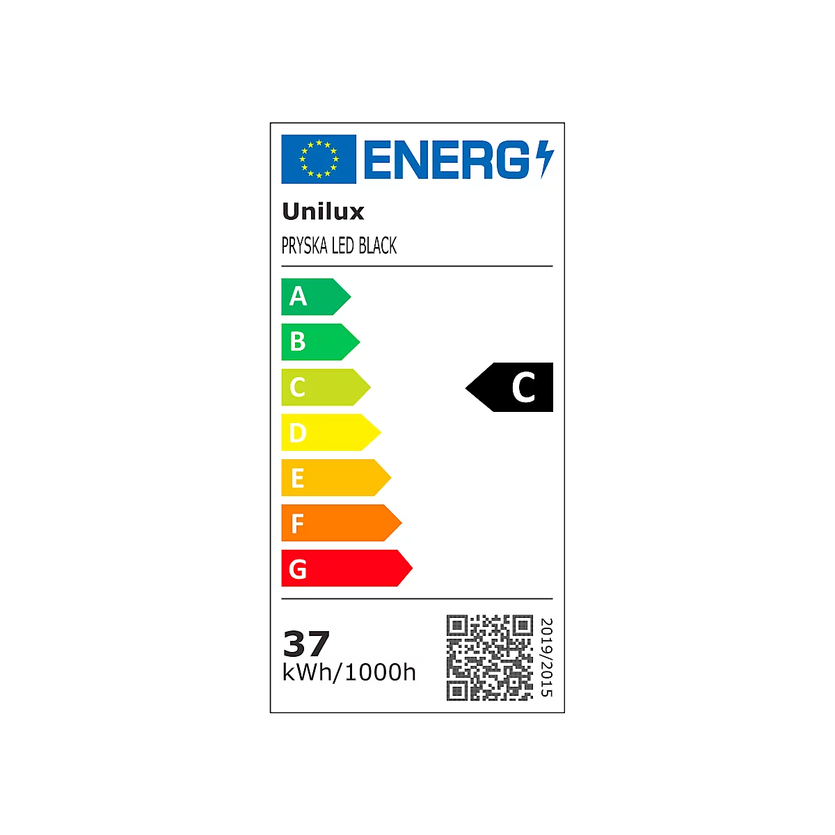 LED vloerlamp UNILUX PRYSKA, vermogen 40 W, 4000 lm, 3000 K, 3 lichtsterktes, dimbaar, Ø 340 x H 1800 mm, staal &amp; FSC®-gecertificeerd hout, zwart-beuk