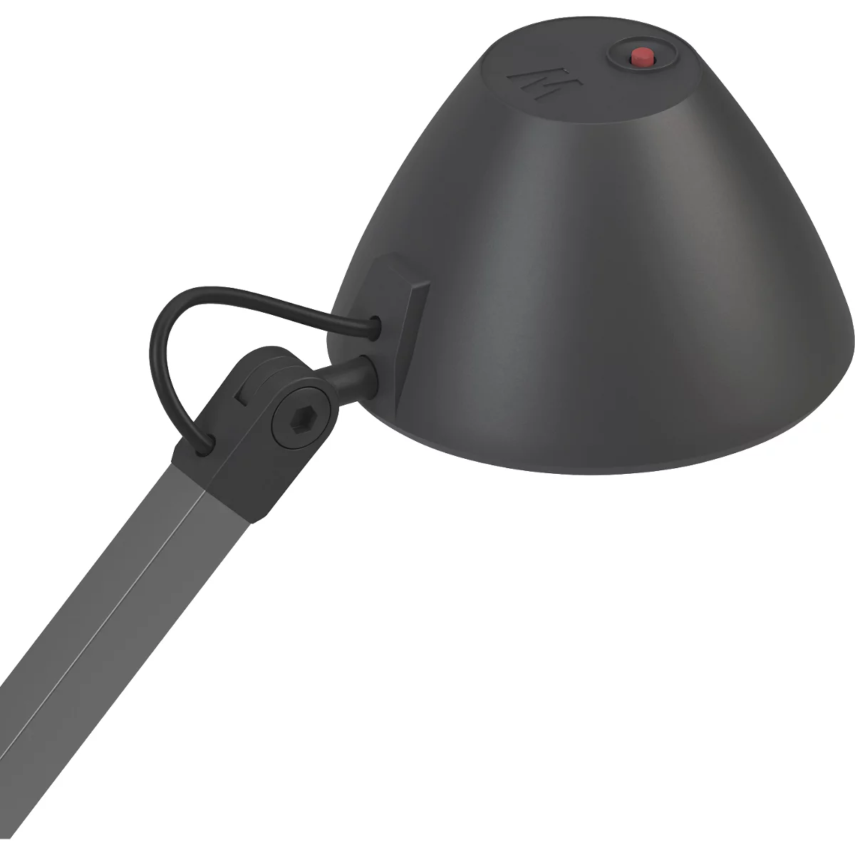 LED-werklamp LUCIO, 4000 K, draaibaar, kantelbaar en in hoogte verstelbaar, 4 W, umbra grijs RAL 7022