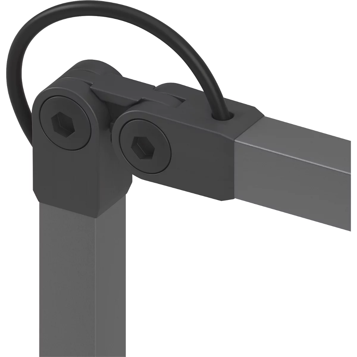 LED-werklamp LUCIO, 4000 K, draaibaar, kantelbaar en in hoogte verstelbaar, 4 W, umbra grijs RAL 7022