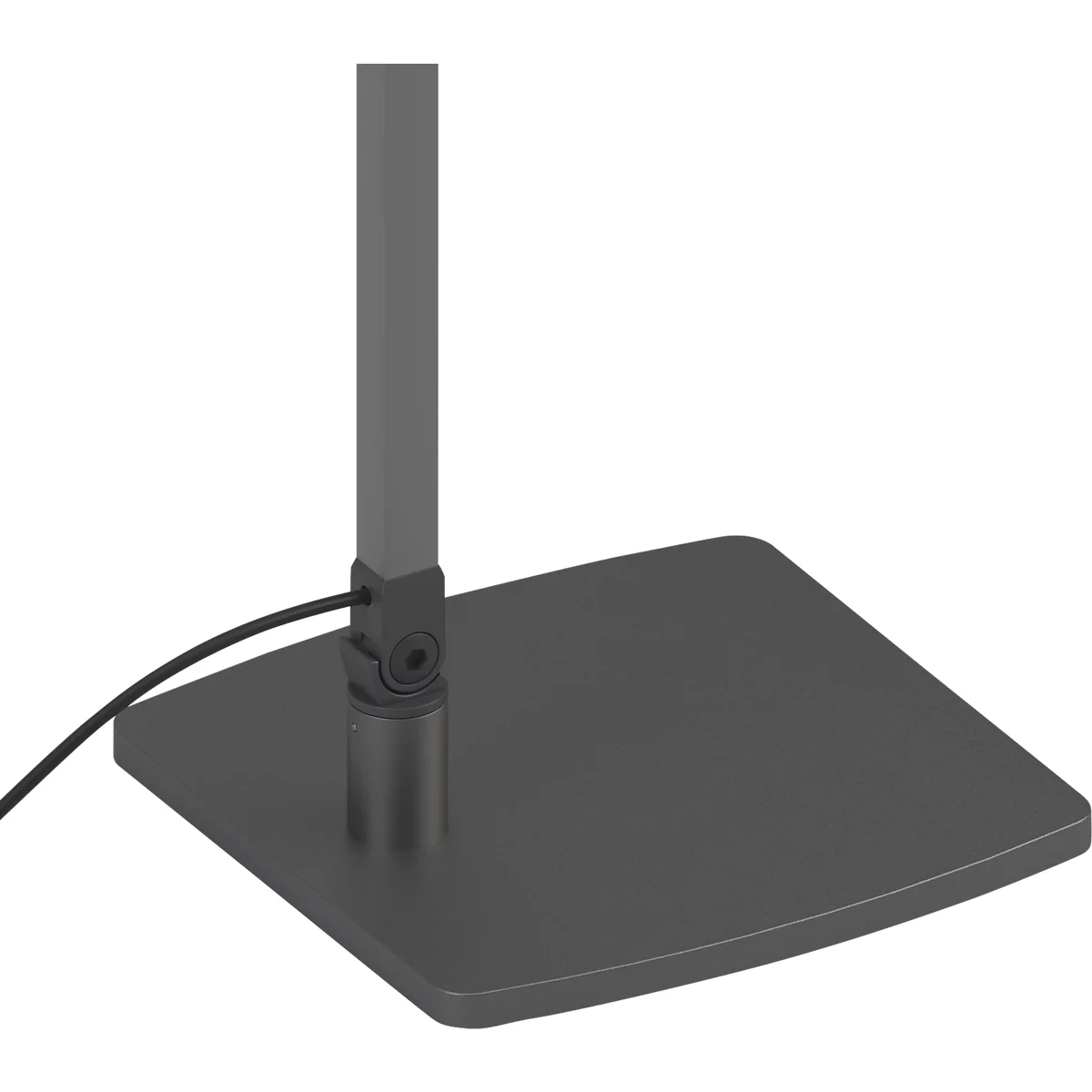 LED-werklamp LUCIO, 4000 K, draaibaar, kantelbaar en in hoogte verstelbaar, 4 W, umbra grijs RAL 7022