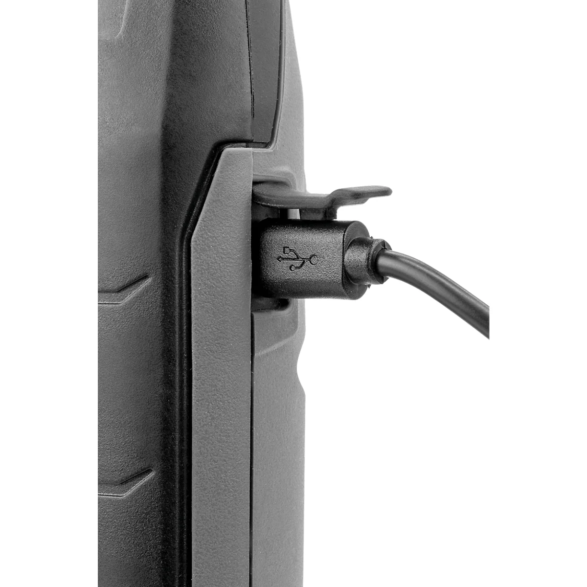 LED-Werkstattleuchte Ansmann IL700R, 700 Lumen (Hauptleuchte), 120 Lumen (Knopfleuchte), bis zu 15 h, drehbar, B 40 × T 44,5 × H 384 mm, Kunststoff