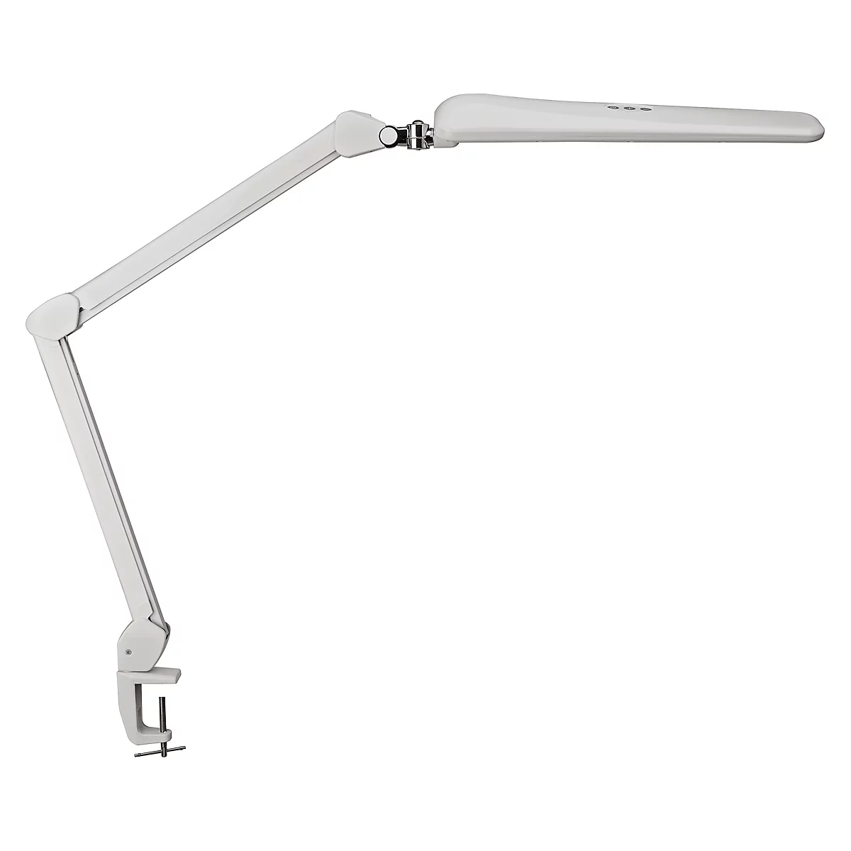 Ledbureaulamp MAULcraft, 970 lm, A+, draai-/buig-/in hoogte verstelbaar, dimbaar, met klemvoet