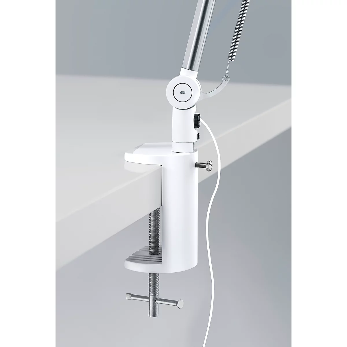 Ledbureaulamp Rado, touchdimmer 4-voudig, in hoogte verstelbaar, wit