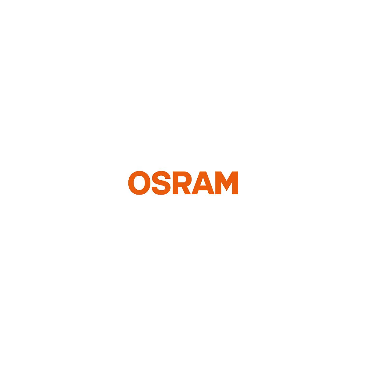 Das orangefarbene Logo des Unternehmens OSRAM in einer serifenlosen Schrift auf weißem Hintergrund.