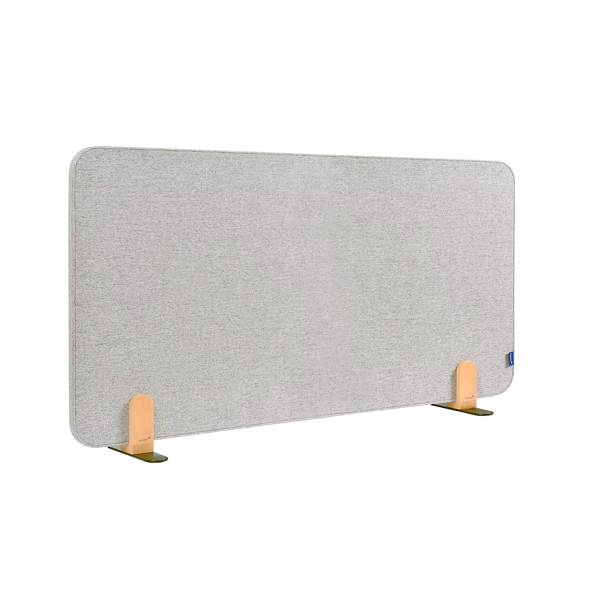 Legamaster Akustik-Tischtrennwand Elements, PET-Kern, Stoffoberfläche pinnbar, inkl. 2 Fußhalterungen, B 1200 x H 600 x T 21 mm, quiet grey