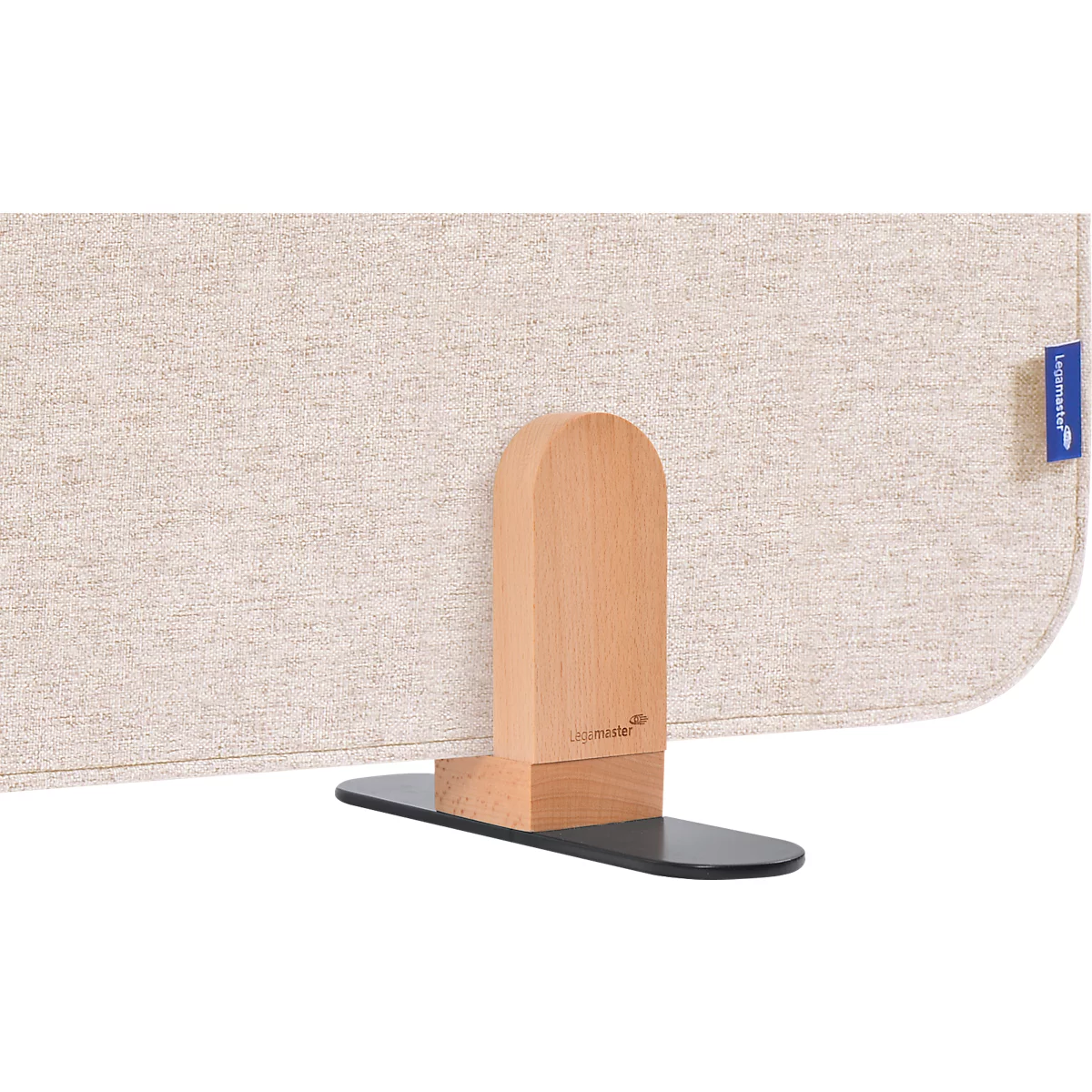 Legamaster Akustik-Tischtrennwand Elements, PET-Kern, Stoffoberfläche pinnbar, inkl. 2 Fußhalterungen, B 800 x H 600 x T 21 mm, soft beige