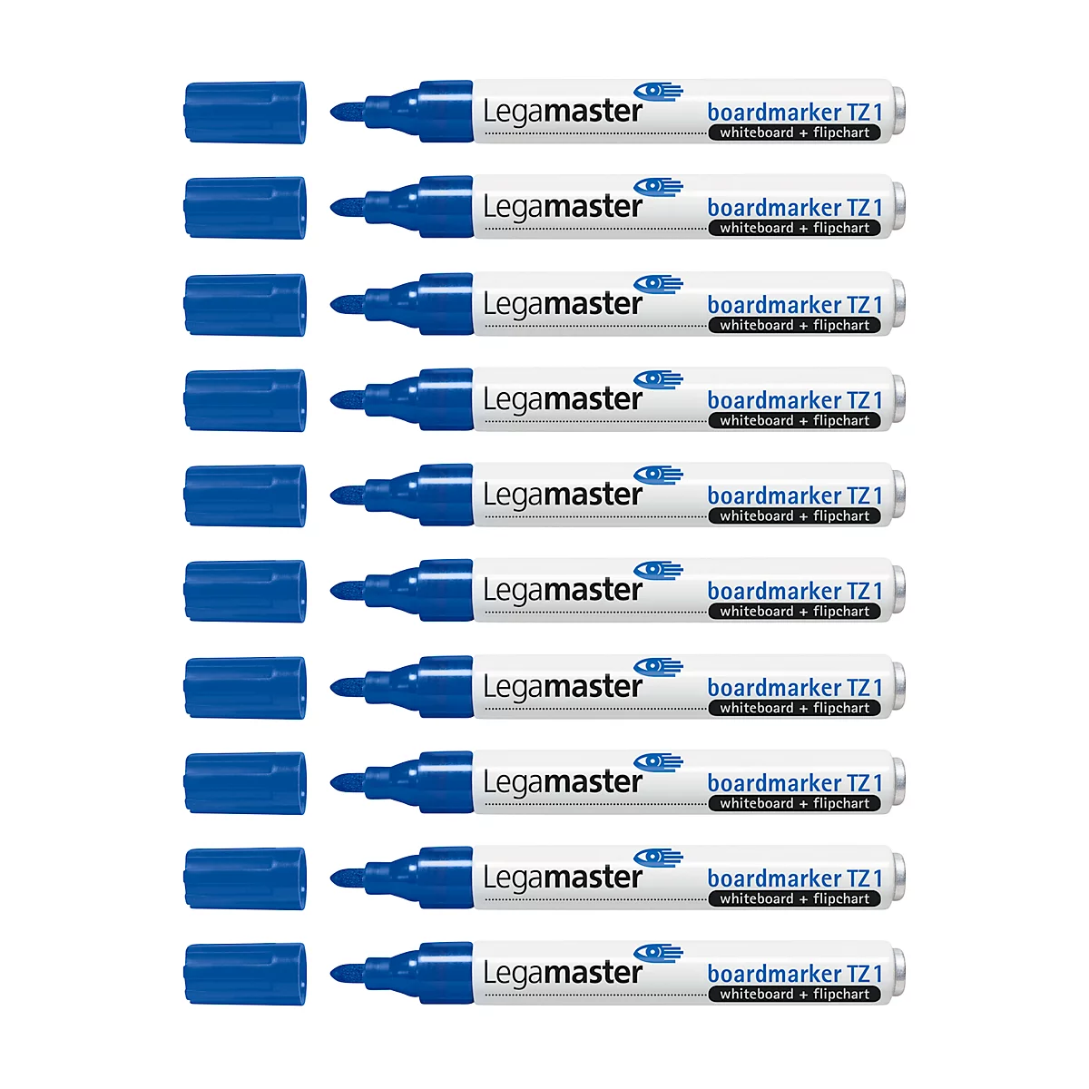 Legamaster Boardmarker TZ1 - voor flipover en whiteboard - blauw - 10 stuks