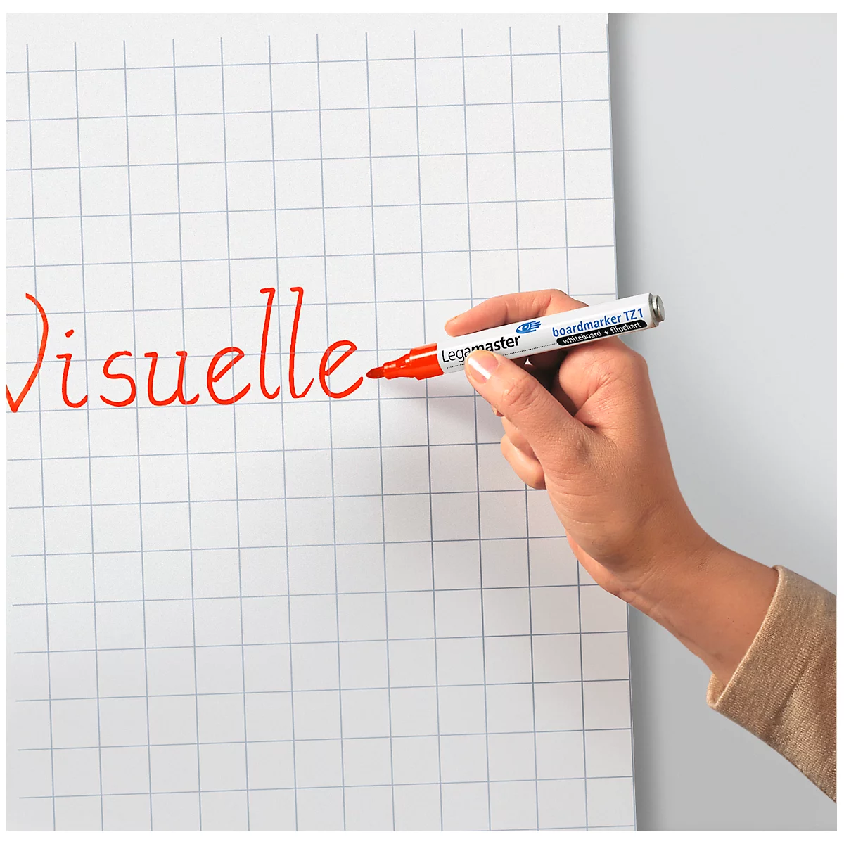 Legamaster Boardmarker TZ1 - voor flipover en whiteboard - rood - 10 stuks