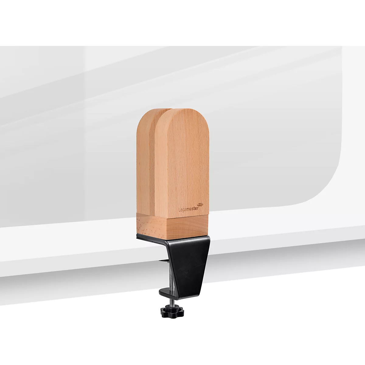 Legamaster cloison de bureau transparente Elements, verre acrylique, y compris 2 pinces de table, L 1600 x H 600 x P 5 mm