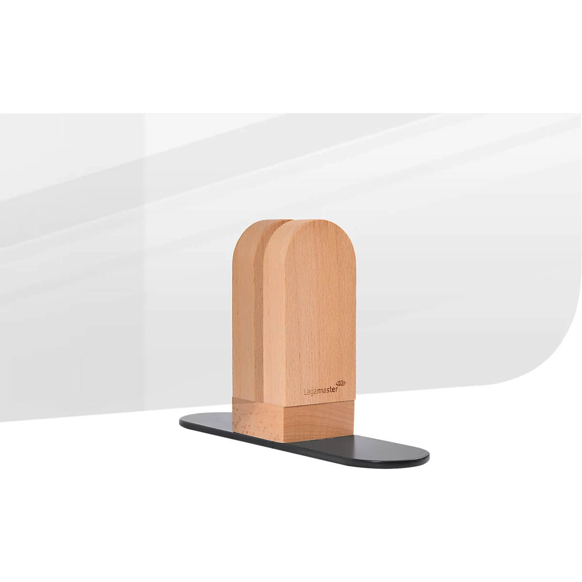 Legamaster cloison de bureau transparente Elements, verre acrylique, y compris 2 supports de pied, L 800 x H 600 x P 5 mm