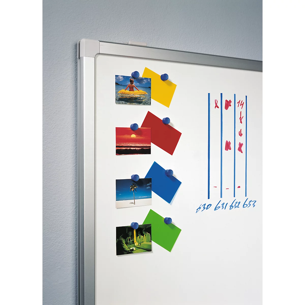 Legamaster krasbestendige magneten, 10 stuks, blauw
