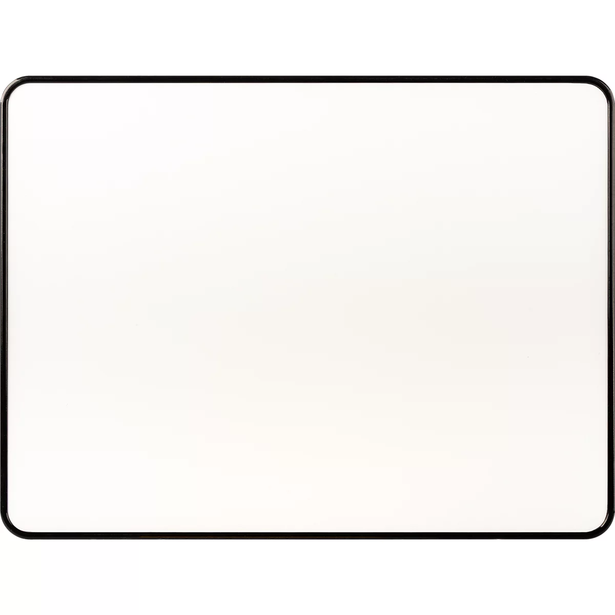 Rechteckiges weißes Schild mit abgerundeten Ecken und schwarzem Rand.