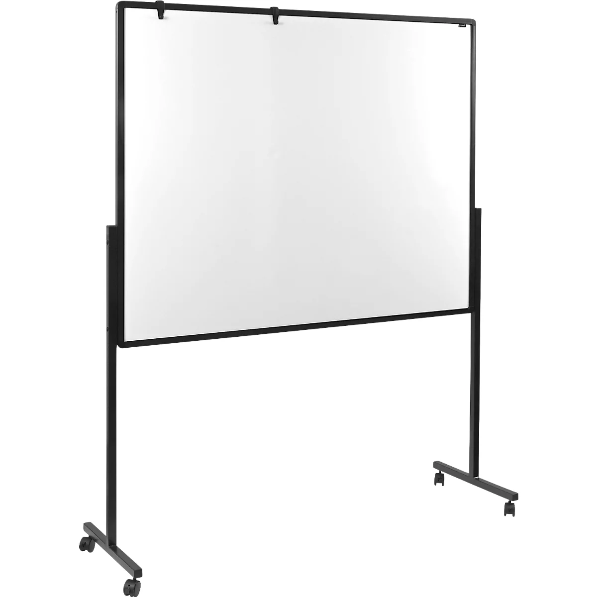 Legamaster PREMIUM multiboard mobile XL, tableau d'affichage et tableau blanc, avec roulettes, L 1200 x H 1500 mm, bleu, y compris crochets pour papier à cliquer