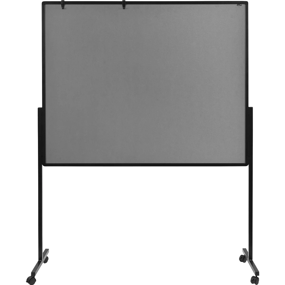 Legamaster PREMIUM multiboard mobile XL, tableau d'affichage et tableau blanc, avec roulettes, L 1200 x H 1500 mm, gris, crochets pour papier à cliquer inclus