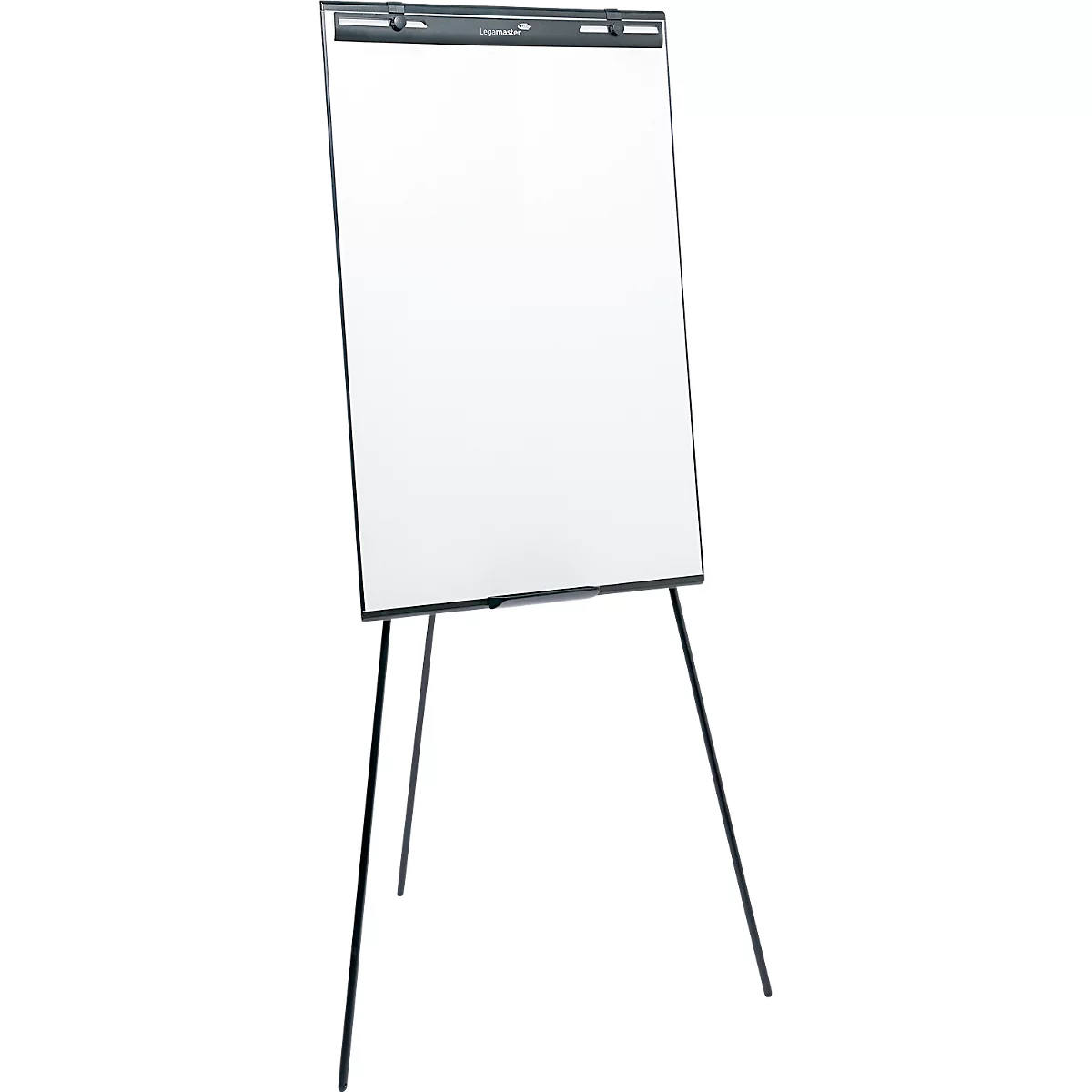 Legamaster Sketch Easy flipover, magnetisch bord, in hoogte verstelbaar, statiefvoet, incl. plateau, B 680 x H 1050 mm, zwart en wit