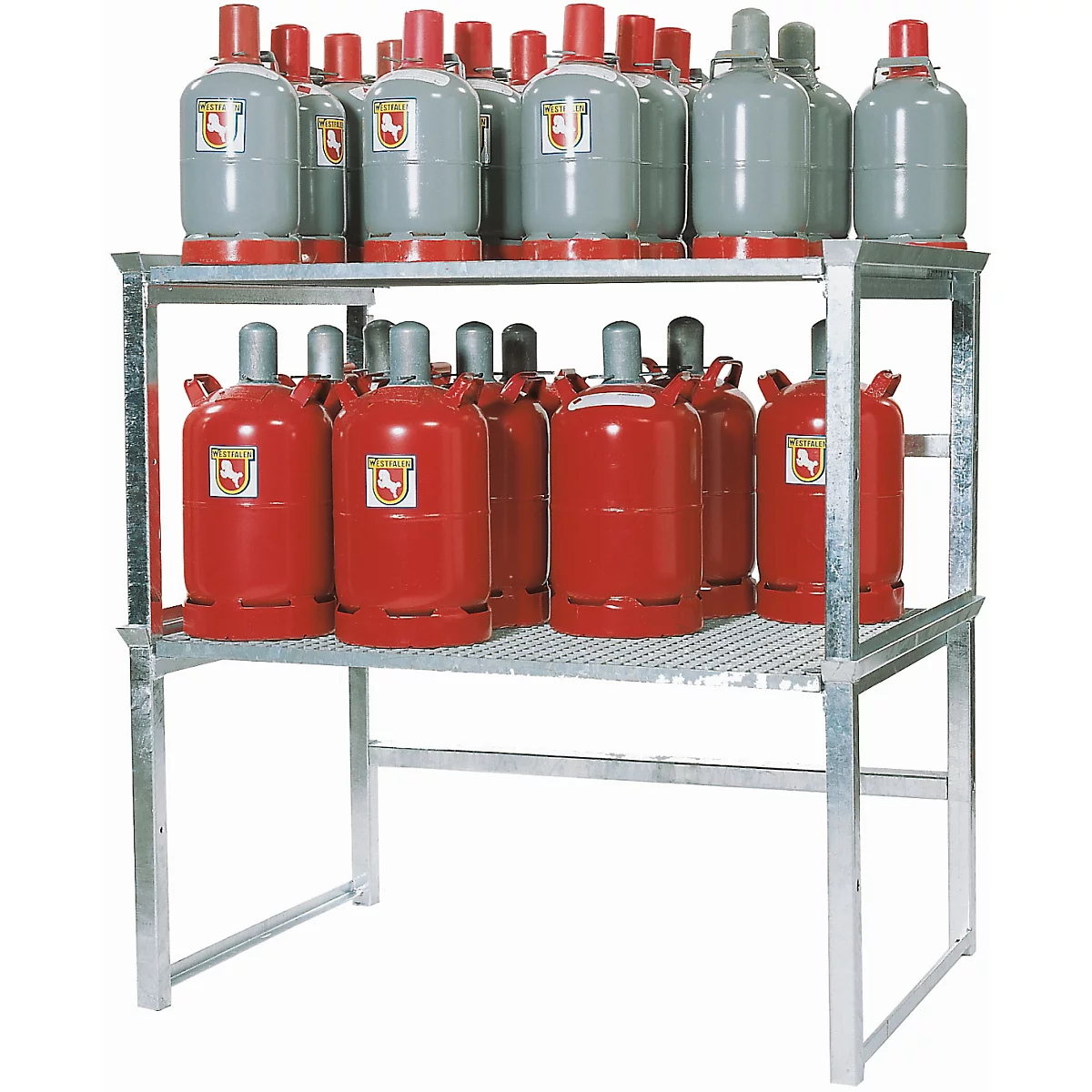Legbord voor asecos gasflessendepots, stapelbaar, B 1440 x D 1040 x H 750 mm