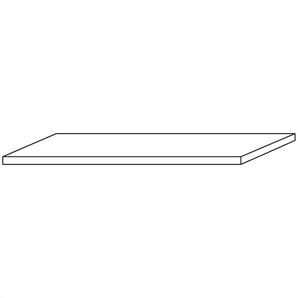 Legbord voor breedte 800, B 725 x D 350 mm, lichtgrijs