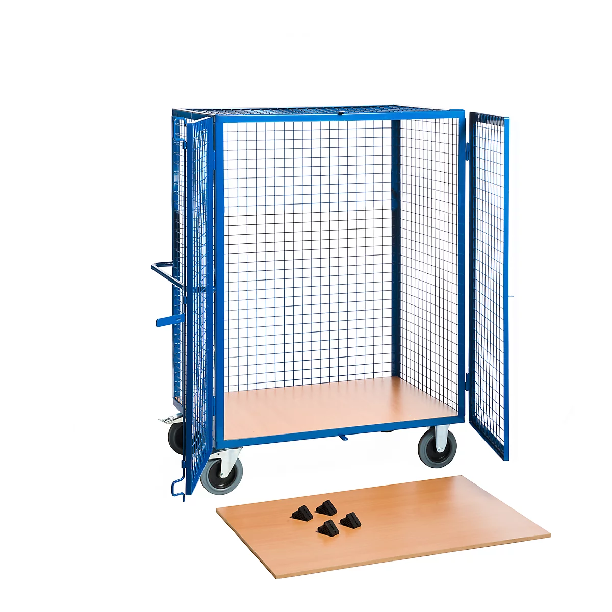 Legbord voor stellingwagen met roosterwanden, 965 x 695 mm