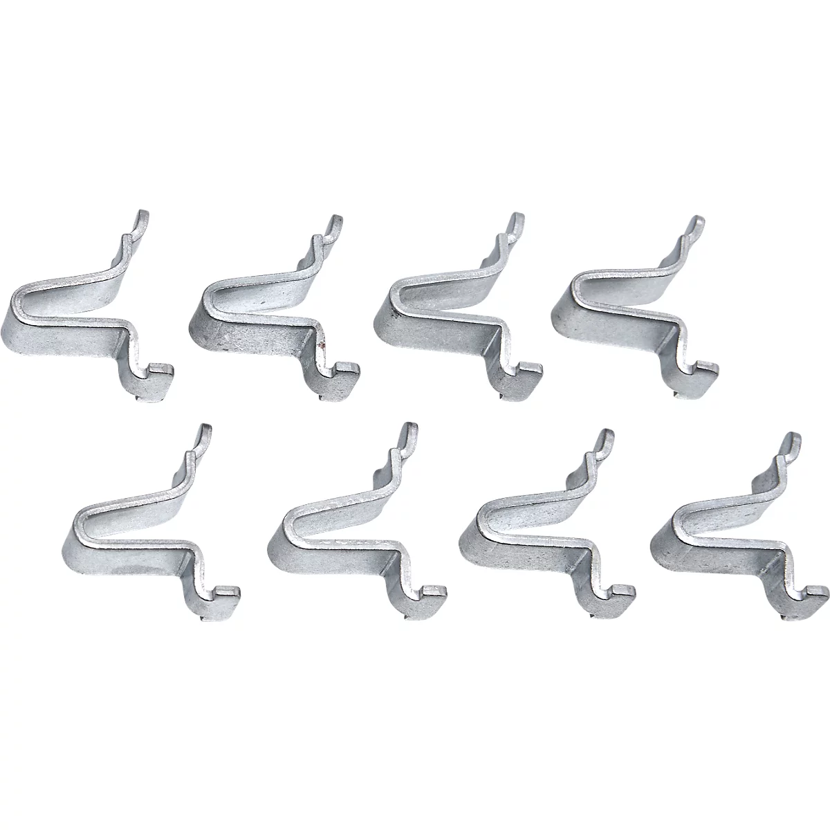 Legborddragers voor Schäfer Shop Select materiaalkasten serie MS met 25 mm rastermaat, B 13 x D 28 x H 34 mm, staal verzinkt, 8 stuks