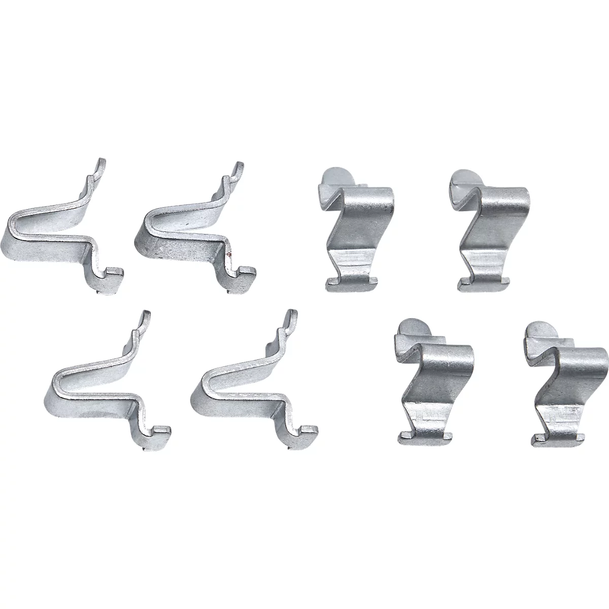 Legborddragers voor Schäfer Shop Select materiaalkasten serie MS met 25 mm rastermaat, B 13 x D 28 x H 34 mm, staal verzinkt, 8 stuks