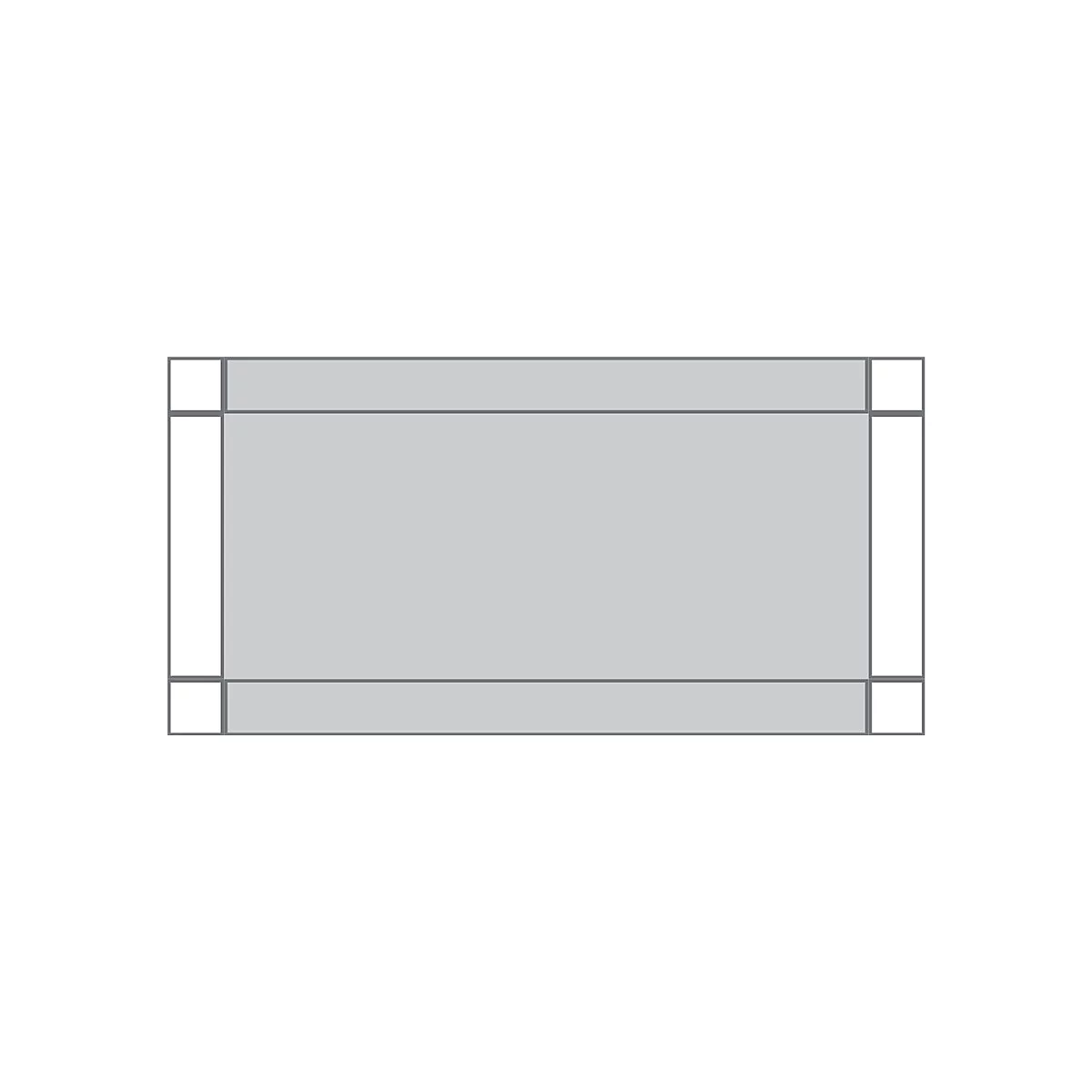 Legborden voor werkbank, B 400 x H 50 mm
