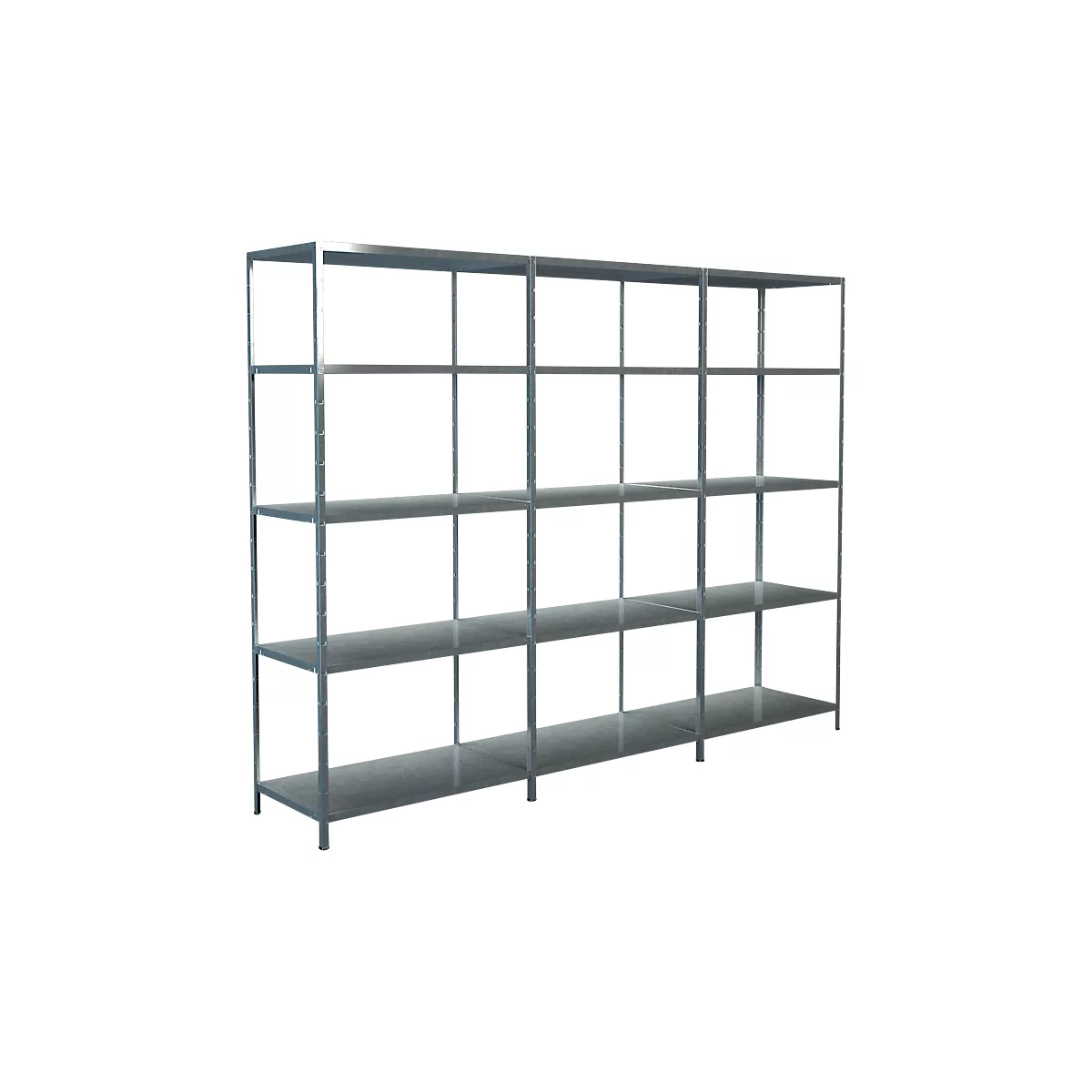 Legborden zonder bouten, H 2000 x B 2600 x D 350 mm, gegalvaniseerd