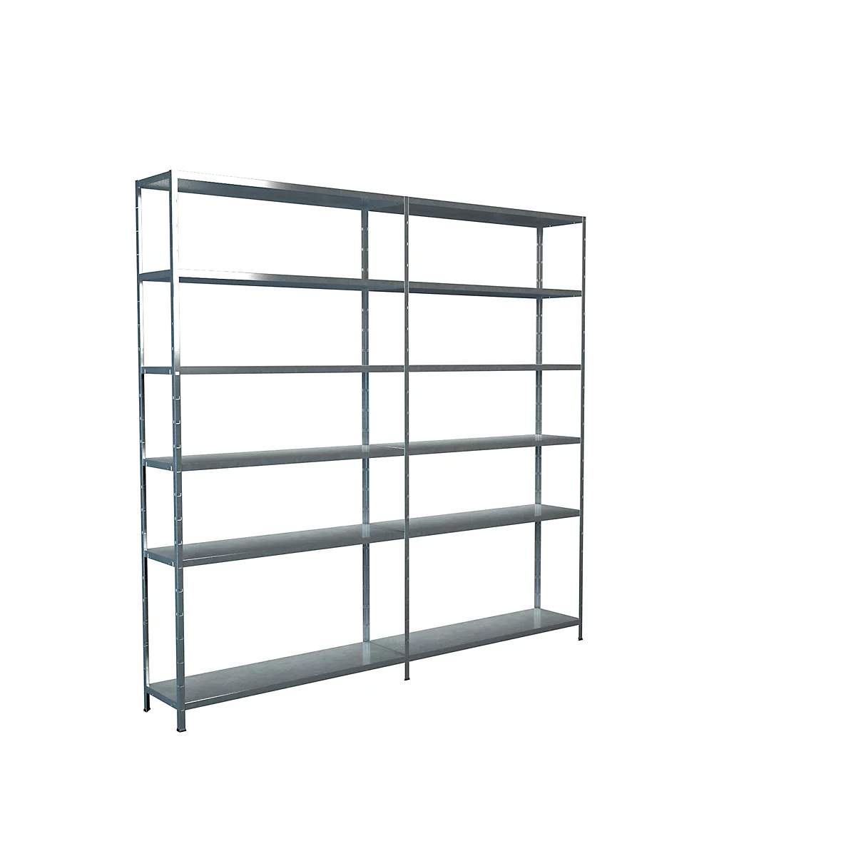 Legborden zonder bouten, H 2300 x B 2400 x D 350 mm, gegalvaniseerd