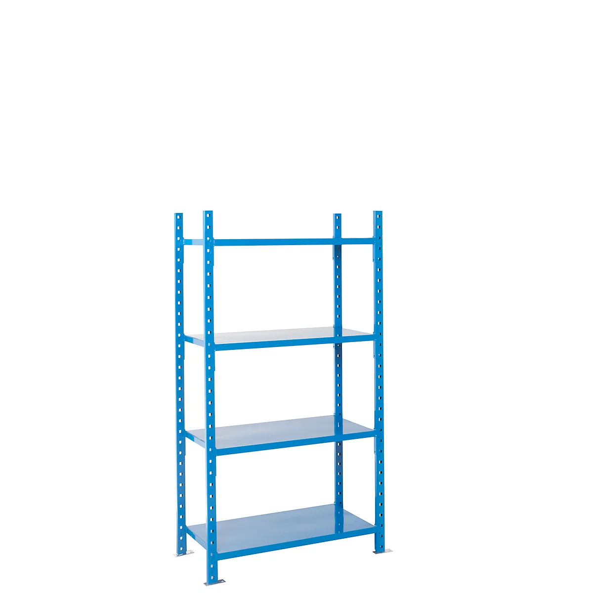 Legbordstelling-basissectie, m. 4 legborden van plaatstaal, B 1010 x D 800 x H 2000 mm