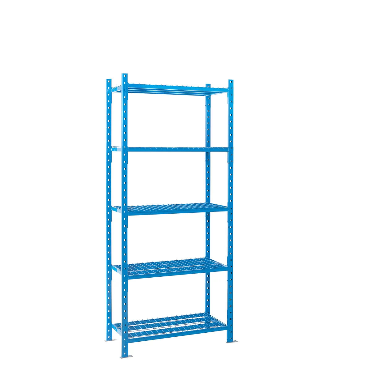 Legbordstelling-basissectie met draadrooster-legborden, B 1260 x D 800 x H 2500 mm