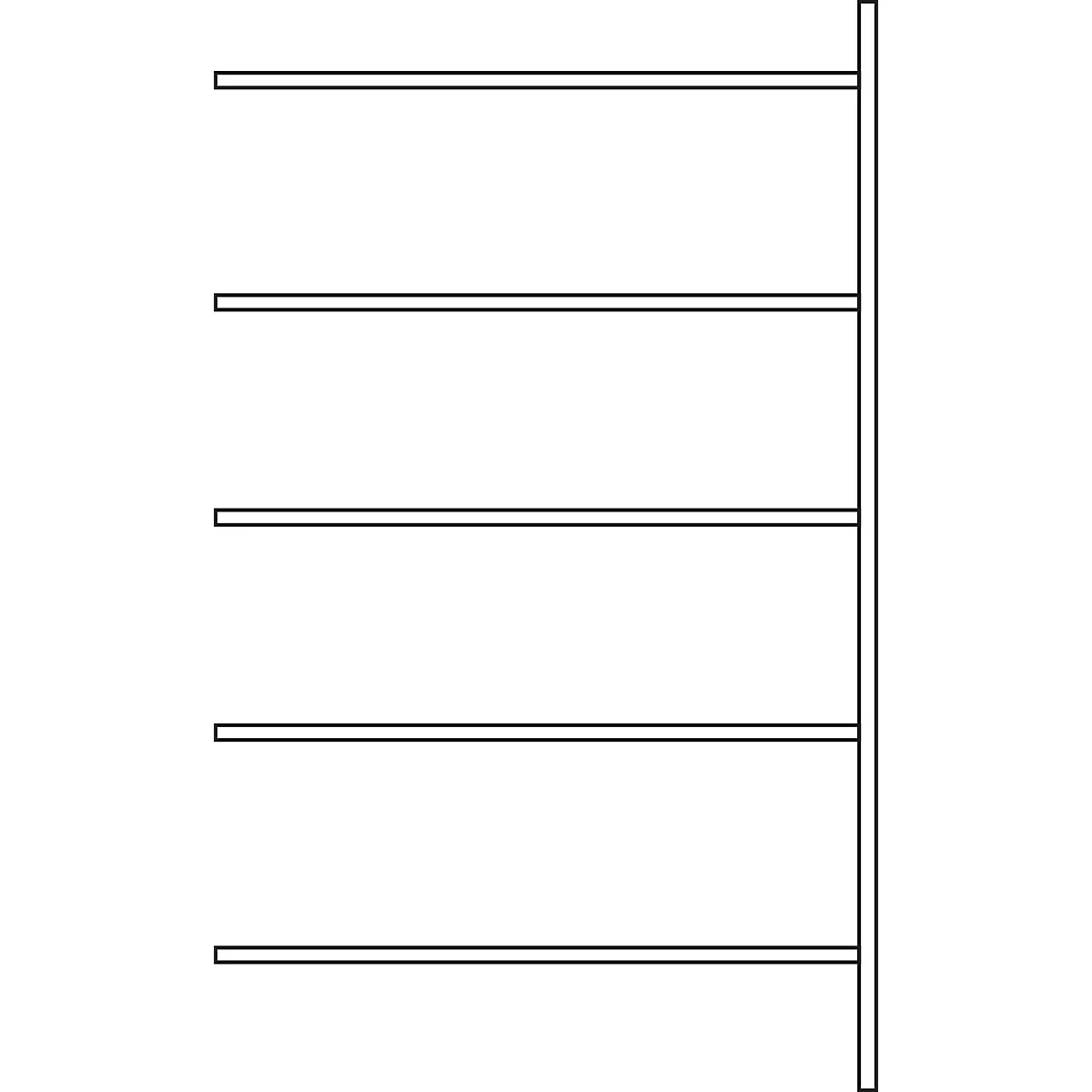 Legbordstelling SSI Schäfer R3000, Aanbouwstelling, B 1315 x D 400 mm, draagvermogen 150 kg,