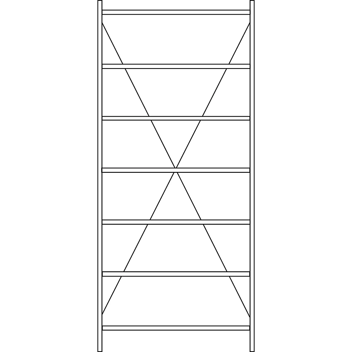 Legbordstelling SSI Schäfer R3000, Basisstelling, B 1345 x D 400 mm, draagvermogen 150 kg,