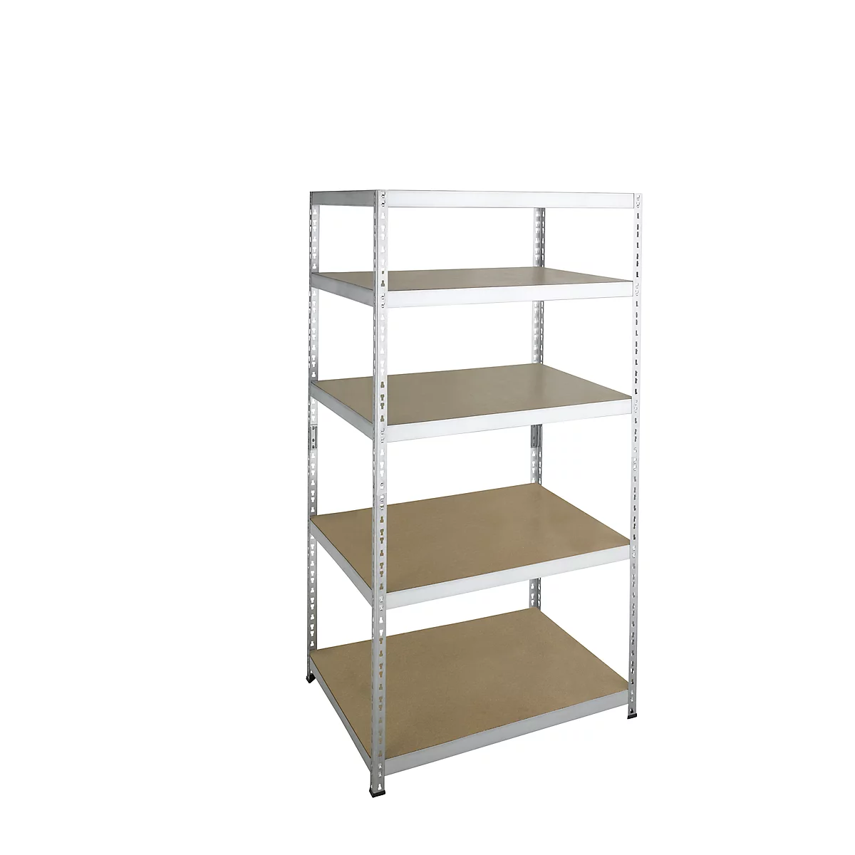 Legbordstelling - zware belasting - complete stelling - met 5 legborden - B 920 x D 460 x H 1800 mm - gegalvaniseerd