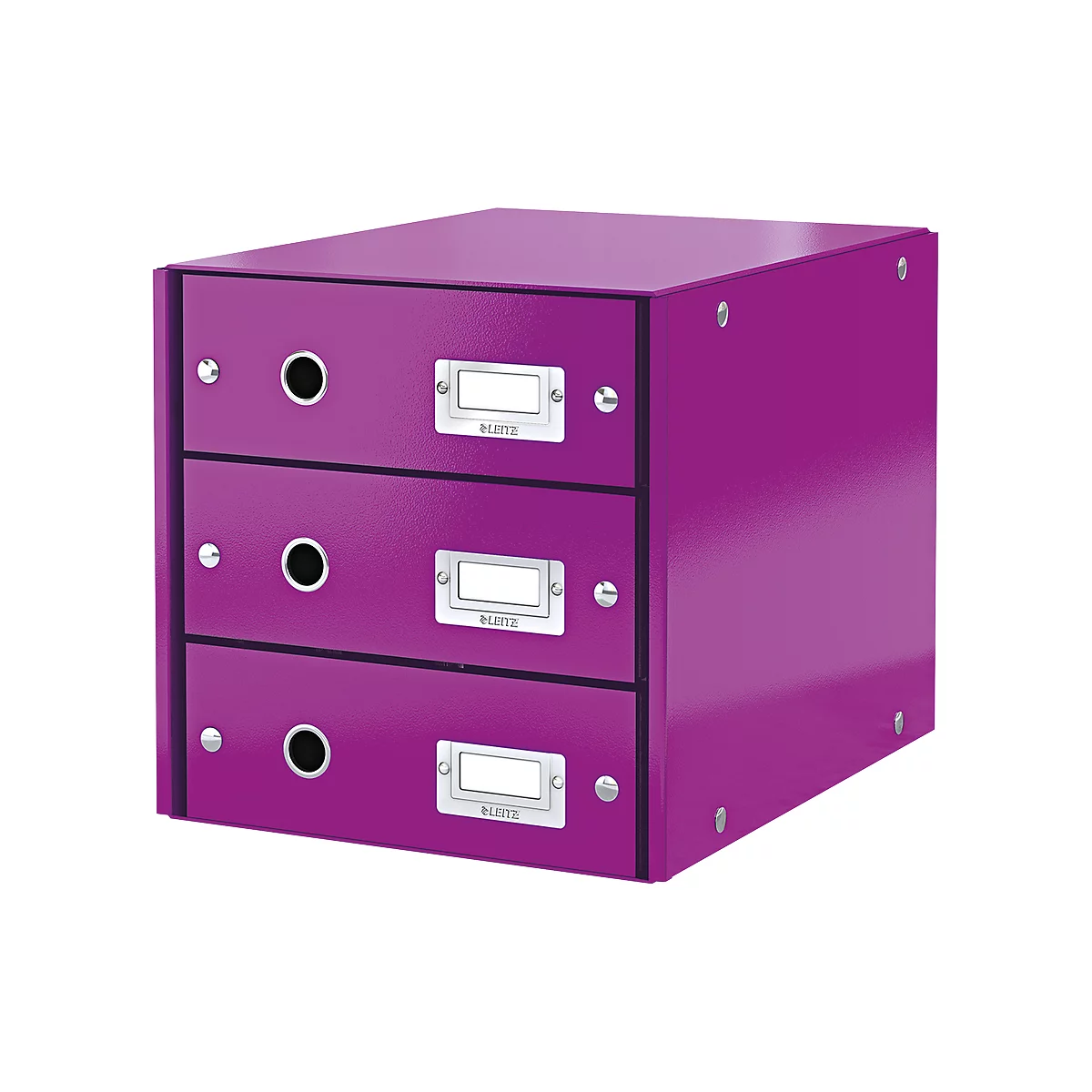 LEITZ® 3 Schubladen Click + Store, hoch, violett