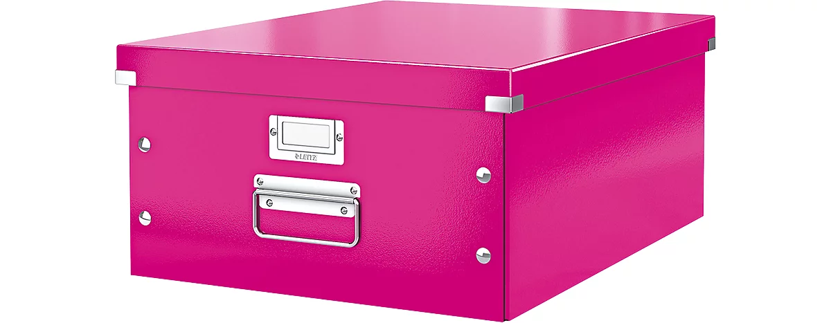 LEITZ® Ablage- und Transportbox Serie Click + Store, groß, für DIN A3, pink