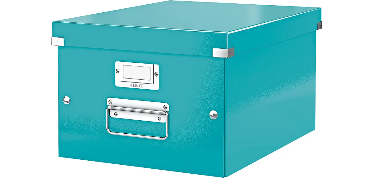 LEITZ® Ablage- und Transportbox Serie Click + Store, mittel, für DIN A4, eisblau