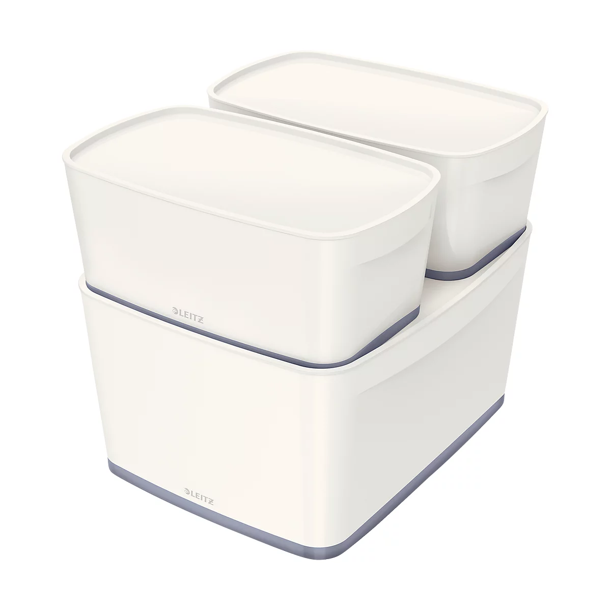 Leitz Ablagebox MyBox, DIN A4, für Utensilien, weiss/grau