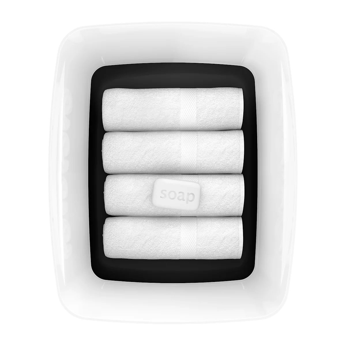Leitz Ablagebox MyBox, DIN A4, für Utensilien, weiss/schwarz