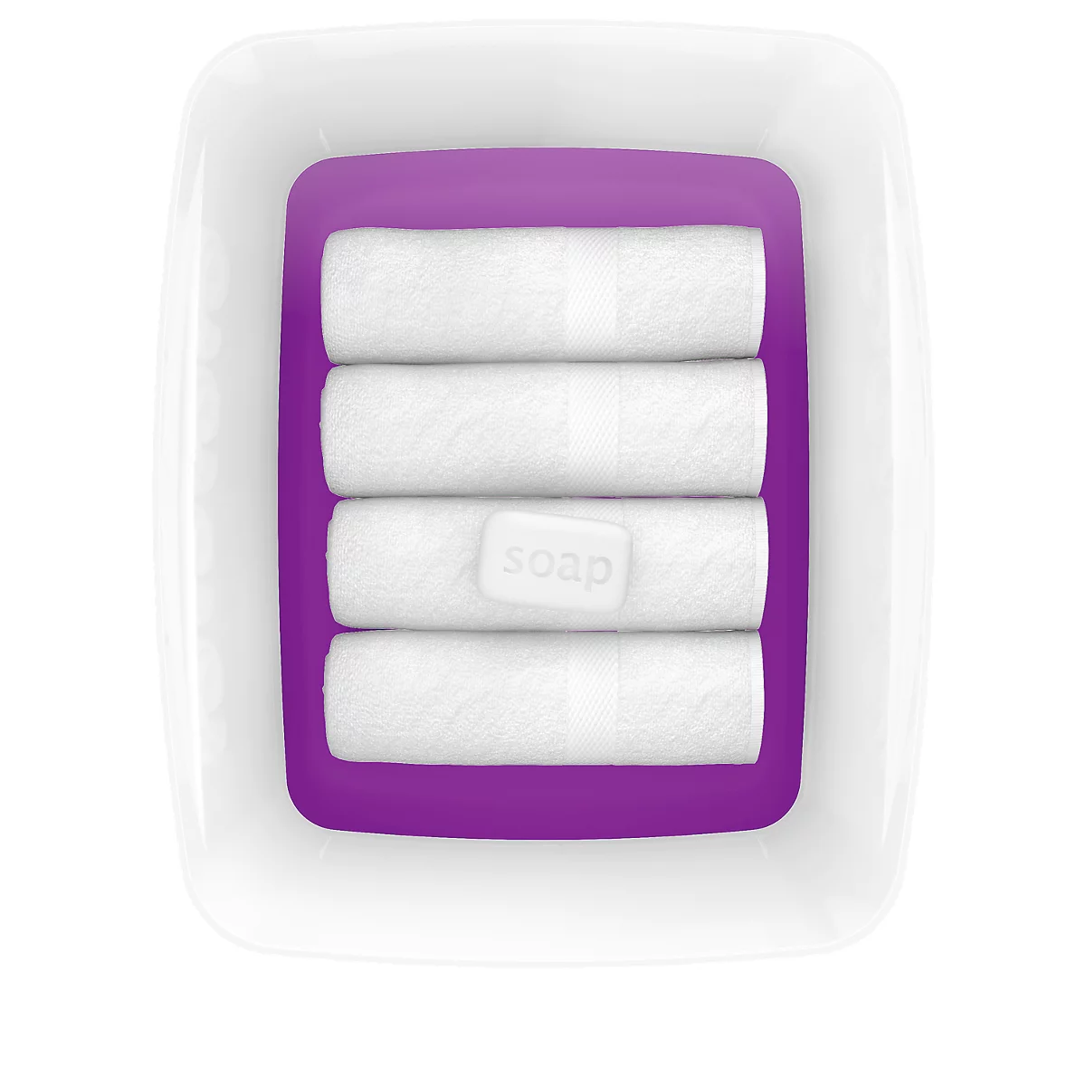 Leitz Ablagebox MyBox, DIN A4, für Utensilien, weiß/violett