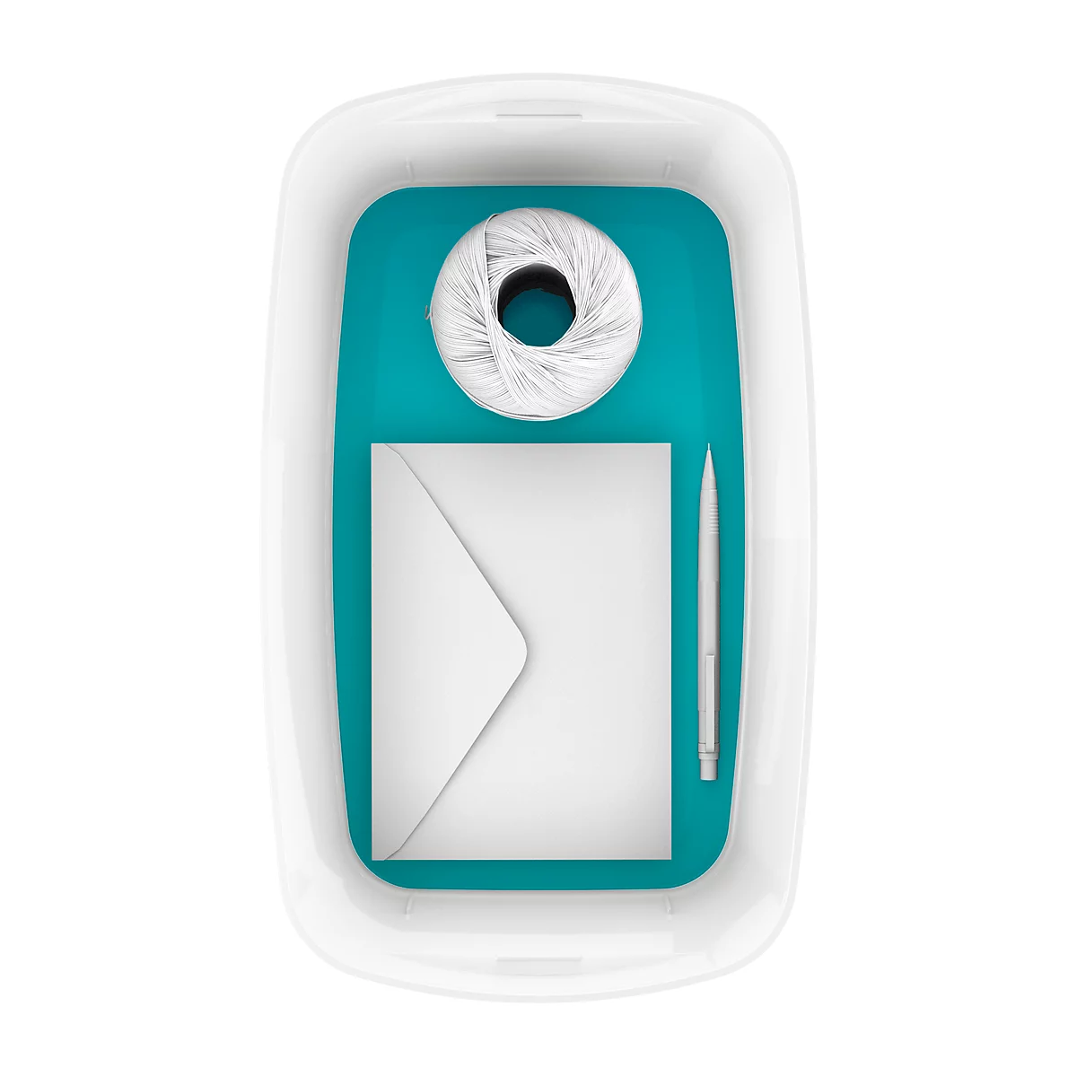 Leitz Ablagebox MyBox, DIN A5, für Utensilien, weiss/eisblau