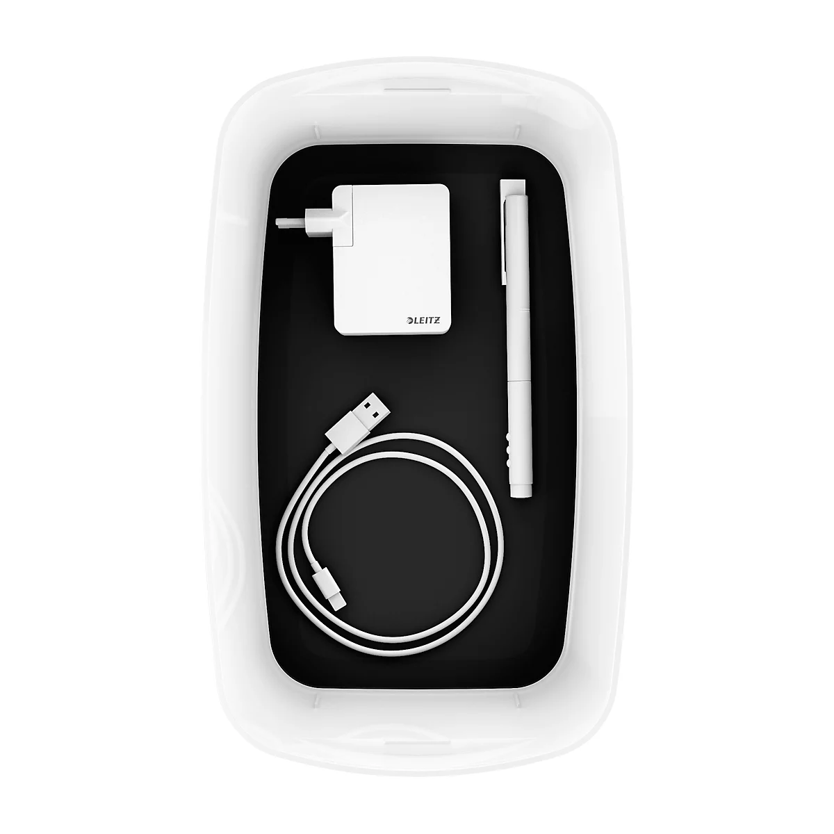 Leitz Ablagebox MyBox, DIN A5, für Utensilien, weiß/schwarz