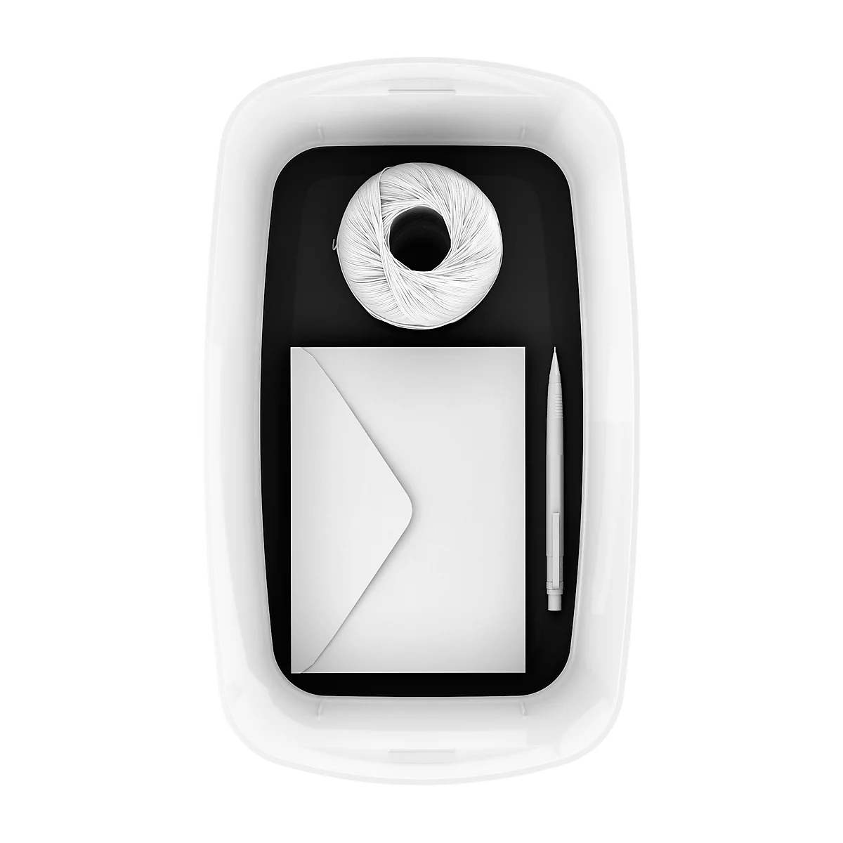 Leitz Ablagebox MyBox, DIN A5, für Utensilien, weiß/schwarz