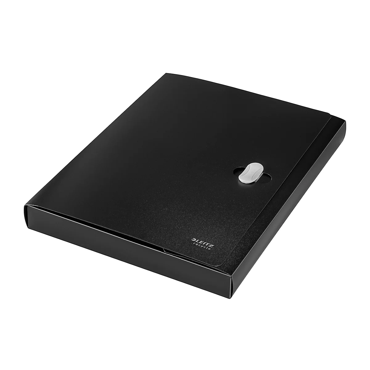 LEITZ® Ablagebox Recycle, A4, für bis zu 300 Blatt, bis zu 100% recycelbar, L 330 x B 254 mm, PP, schwarz