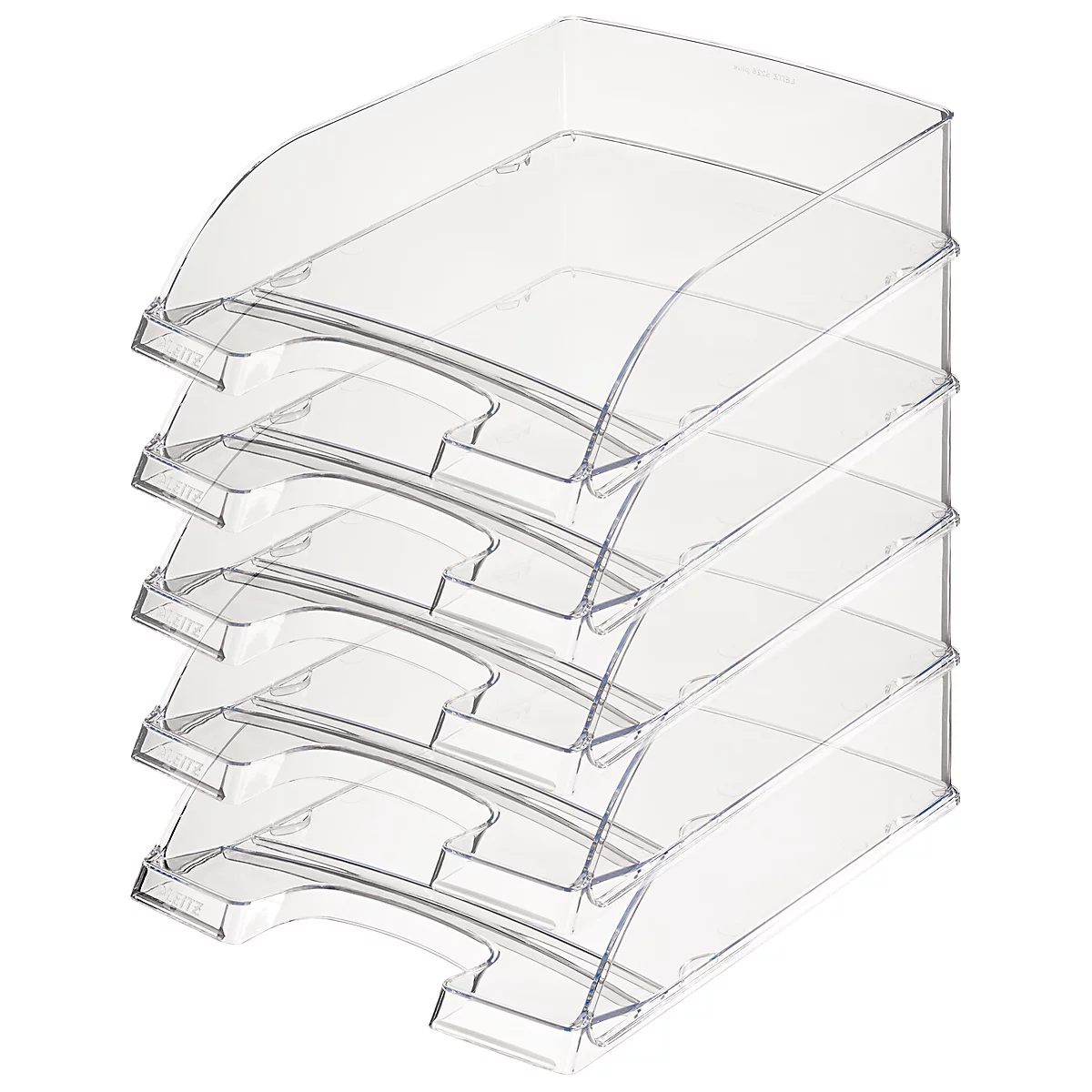 LEITZ® Ablagekorb Standard 5226, Kunststoff, 5 Stück, glasklar
