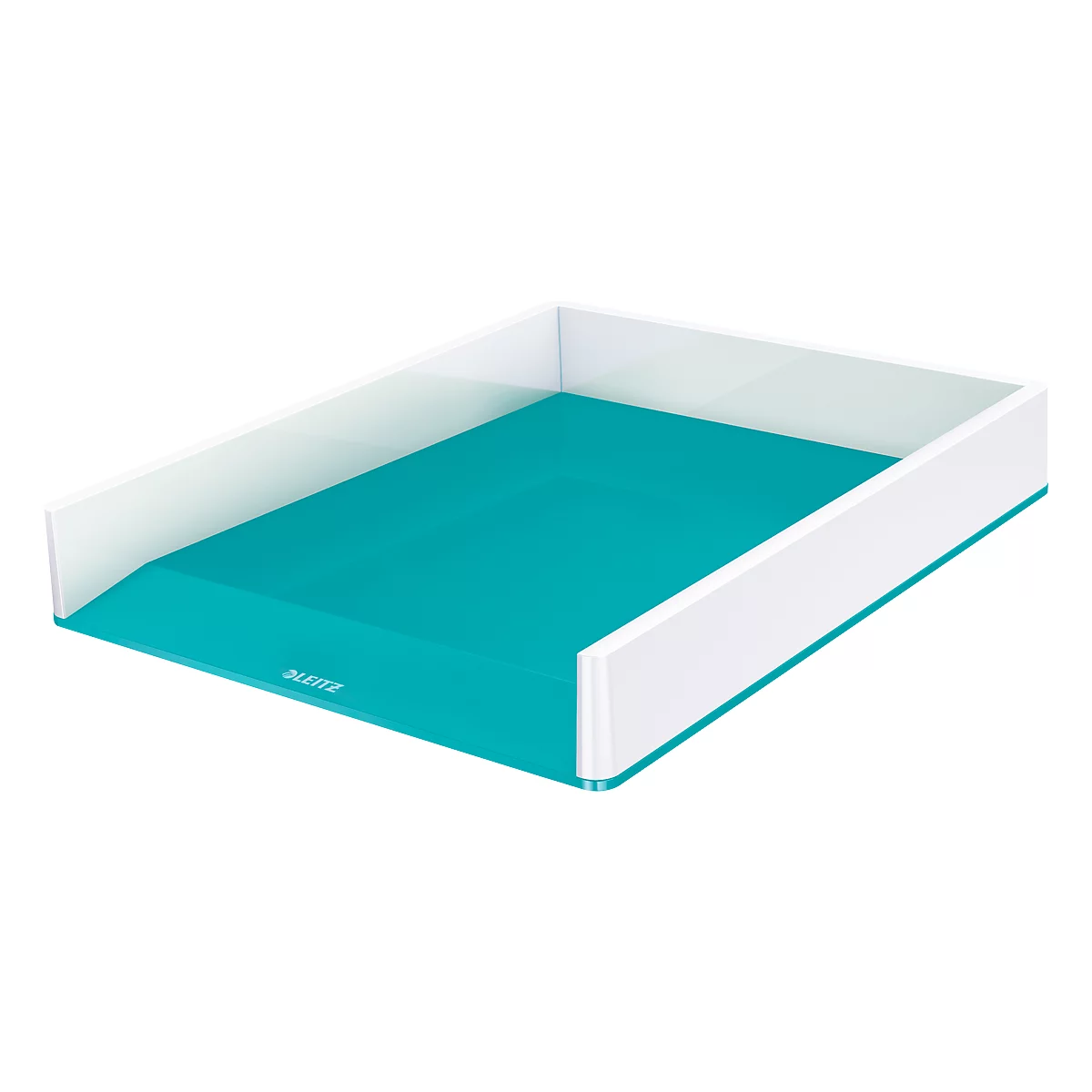 LEITZ® Ablagekorb WOW Duo Color, DIN A4, weiss/eisblau
